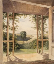 Auckland, von der Veranda des Mr. Reader Woods Cottage